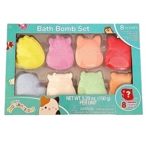 🛑 2 / $40 Sale! Squishmallow Bath Bomb Set (8 Count) with Surprise Charms NWT